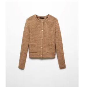 Mango Women's Brown Cardigan Sweater